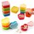 emlovosy 15 Pack Mini Plastic Storage Bins with Lids, 2.8×2.8×1.2in Stackable Organizer Boxes, Snap Latch Small Containers for Crafts, Beads, Office Supplies, Cosmetics, 5 Colors