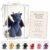 Emotional Support Dragon Pocket Buddy, 4.5×3.5 Hand-Stitched Mini Dragon Comfort Figurine with Affirmation Card, Cute Anxiety Relief Pocket Hug Companion, Inspirational Gift for Men Women，Blue