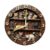 ENFONG Retro Styles Wall Mounted Cats Clock with Quiet Silica Movement & Wooden Frame Decorative Wall Clock for Home Decor