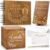 Engrowtic 64 Pcs Funeral Guest Book Set for Memorial Service Celebration of Life Wooden Guest Book in Loving Memory with 60 Share a Memory Card, Cards Box, Table Sign and Pen (Brown,Angel)