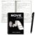 Engrowtic Movie Lovers Gift Watching Journal Logbook with Ballpoint Pen Critic Notebook Leather Review Journal Gifts for Movie Lovers Fans Critics Film Enthusiasts(Reel Noir)