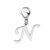 ENSIANTH Intial Letter A-Z Alphabet Charm Alphabet Jewelry for Women Gifts for Friends Clasps for jewelry (N)