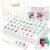 Entallor 172 American Mahjong Tiles Set, 1.2″ Mini Travel Size White Engraved Melamine Mahjong Set with 2 Large & Small Canvas Bags, 5 RoIls Chips (100 Chips) & 3 Dice for Travel & Family Game Nights