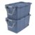 ENUILSZ Extra-Large Wheeled Industrial Storage Bin, 40 Gallon Durable Plastic Storage Tote with Latching Lid and Pull Handle, Blue, 2 Pack