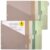 Epakh 12 Pcs Binder Dividers for 3 Rings Binders Index Dividers with Two Pockets Plastics Sheets Protectors with 6 Tabs for School Office Organization Home Project (Morandi)