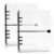 Epakh 2 Pieces Clear A5 Binder with Elastic Band PVC Notebook Cover 6 Black Round Rings Binder Elastic Band 8.94 x 7.48 Inch Planner Cover for School Office Journaling Planning Pockets Paper Refills