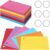 Epakh 300 Pcs Index Cards with Rings, 3 x 5 Inch, Dark Color
