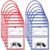 Epakh 30 Pack Shop Ticket Holders 9 x 12 Inch Work Order Plastic Sleeves Job Ticket Holders Dry Erase Repair Order Sleeves with Hanging Strap, Both Sides Clear (Red Blue)
