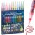 EpenGo 12 Colors Acrylic Glitter Markers, 0.7mm Fine Tip Paint Pens for DIY