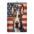 ErinBarice Bull Terrier Dog American Flag Acrylic Clipboard 8.5X 12.5 in