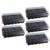 ERINGOGO Plant Germination Tray Set and Breathable Turning 5 Sets with Detachable Nursery Pots, Plastic Stackable Seedling Starter Kit Featuring Moisturizing Adjustment, Small Green