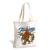 ERJHFGHU Bigfoot Fishing Canvas Tote Bag, Retro Outdoor Angler Graphic Bag