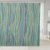 Erosebridal Bohemian Wavy Shower Curtain 72″ Wx84 L Boho Style Bathroom Curtain Green Blue Bathroom Accessories for Kids Adults Geometric Tribal Ethnic Shower Decor