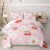 Erosebridal Cute Red Cherry Quilt Set Pretty Daisy Floral Quilt King Size for Kids Girls Watercolor Fruit Coverlet Pink White Girly Flowers Lightweight Comforter All Seasons