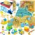 ESSENSON Play Construction Sand Kit, 2 Colors, 6 Mini Construction Trucks