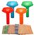 ESSENTIAL Coin Counting Tubes Set of 4, Color-Coded Tubes, Includes 100 Assorted Flat Coin Wrappers for Quarters, Dimes, Nickels, Pennies