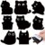 Estune 400 Pcs Black Cat Theme Sticky Notes Back to School Note Pads Cat Teacher Note Pads Stylish Practical Cute Funny Sticky Notes for Office Home Supplies