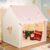 eSynic Washable Kids Play Tent with LED Lights-Durable Large Indoor Outdoor Playhouse for Toddler-Princess Castle Glowing Star Tent for Boys&Girls-Easy Assembly-Metal Poles-Gift for Birthday Christmas