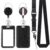 Ethenova Heavy Duty Badge Holder with Retractable Reel, Leopard, Vertical