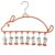 Etilzxc Rabbit-Shaped Clothes Drying Rack with 8 Anti-Slip Rubber Clothespins, Dry & Wet Use Hanging Holder for Socks, Bras, Underwear, and Hats, Sturdy Material, Red