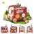 Etucdose Wooden Activity Cube 8-in-1 Montessori Toys | Multifunctional Early Educational Learning Toys | Wooden Toy for Baby Shape Sorter Xylophone Animal Travel Bus Boy Girl Birthday Gift（Red Bus）