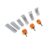 Eujgoov Copper Pipe Cleaner Drill Attachments 1/4 Inch Hex Shank with 3 Brush Strips 1/2 3/4 1 Inch for Removing Rust Paint Burrs
