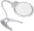 EUQKKWLOY Magnifying Glass Hd 2X 6X Desktop Magnifier Folding Hand Free Magnifying Glass, 2 Led Lights and Oversized Lens Magnifying Glass with Lights for Reading, Hobbies, Crafts