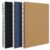 EUSOAR B5 Notebooks, 3 Packs 7.3″ x 10.2″ Spiral Lined Notebook College Ruled, 120Pages Subject Business Composition Notebooks Journal Notepad Bulk for Work School Note Taking-Black,Kraft,Royal Blue