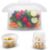 Everbag Silicone Food Storage Bags, Reusable Leakproof Wide-Opening Bags, Microwave, Freezer and Dishwasher Safe ，White