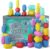 EVERSMART Wooden Stacking Blocks – Montessori Toys for 1 2 3 4 5 6 Year Old Toddlers and Kids, No Choking Hazard – Building Rocks Stones Games, for Girls and Boys