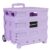Everything Mary Collapsible Rolling Craft Cart with Lid – Folding Storage Crate on Wheels with Telescoping Handle for Crafts, Sewing, School, Teachers, Office & Home Organization (Purple)