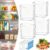 EWAHBBX Crystal Clear Freezer Storage Bins, Clear Plastic Organizer Bins with Handles, Stackable Plastic Fridge Organizers, Freezer Bin for Frozen Food, Meat & Veggies (4*S)