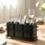 Ewaiira Silverware Caddy Utensil Holder for Party, 3-Pack Metal Black