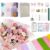 EWEIS 650PCS Pipe Cleaners Flower Kit, 7 Colors Chenille Stems Bulk for DIY Craft, Adults Beginners Flower Making Set with Floral Wires, Stamens, Wrapping Paper, Pink Tulip Bouquet Gift Box