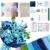 EWEIS 650 PCS Pipe Cleaners Flower Kit, 7 Colors Chenille Stems Bulk for DIY Craft, Adults Beginners Flower Making Set with Floral Wires, Stamens, Wrapping Paper, Blue Lily Bouquet Set with Gift Box