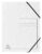 Exacompta – Ref 555406E – Box of 25 Printed Elastic folders Without Flap – 355gsm Glossy Card Pockets – Size 24 x 32 cm for A4 documents – Colour White