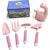 EXBEPE Kids Gardening Tools Set with Watering Can Shovel Pickaxe Hoe Fork- Outdoor Backyard Planting and Sand Beach Toy Kit Planting Sandbox Play Gift for Girls Boys Ages 3+