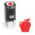 ExcelMark Apple – Self-Inking Round Teacher Stamp – Red Ink