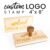 ExcelMark Custom Logo Stamp – Personalized Wood Rubber Stamp – Upload Your Own Image (4″x8″)