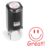 ExcelMark Great! Smiley Face – Self-Inking Round Teacher Stamp – Red Ink