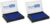 ExcelMark Ink Pad for Rubber Stamps 1-7/8″ x 3-1/8″- Blue (Pack of 2)