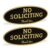 ExcelMark No Soliciting Sign for House or Business – Durable Indoor/Outdoor Sign – Easily Attach to Front Door – UV and Weather Resistant (Small – 2″x 5″, Black with Gold Letters) (Pack of 2)