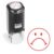 ExcelMark Round Teacher Stamp – Frown FACE 1 – RED Ink