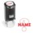 ExcelMark Round Teacher Stamp – Name (Question Mark) – Red Ink