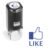 ExcelMark Thumbs Up Like – Self-Inking Round Rubber Teacher Stamp – Blue Ink