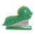 EXHUMKY Desktop Stapler Mini Dinosaur Cute Cartoon Animal Shape with Staples Portable Handheld Paper Fastening Tool Compact Stapler with Silicone and Metal Materials for Office