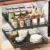 Expandable Pull Out Under Sink Spice Organizer, Heavy Duty Metal Cabinet Drawer with Triple Slides, Fits Framed & Deep Cabinets, Rust Resistant Easy to Clean