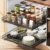 Expandable Pull Out Under Sink Spice Organizer, Heavy Duty Metal Cabinet Drawer with Triple Slides, Fits Framed & Deep Cabinets, Rust Resistant Easy to Clean