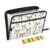 Expanding File Folder Black Ribbon Bow Cream Accordion File Organizer 13 Pockets Document Organizer with Zipper Labels A4 Letter Office Storage