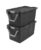 Extra-Large Wheeled Industrial Storage Bin, 40 Gallon Durable Plastic Storage Tote with Latching Lid and Pull Handle,2 Pack (Gray)
